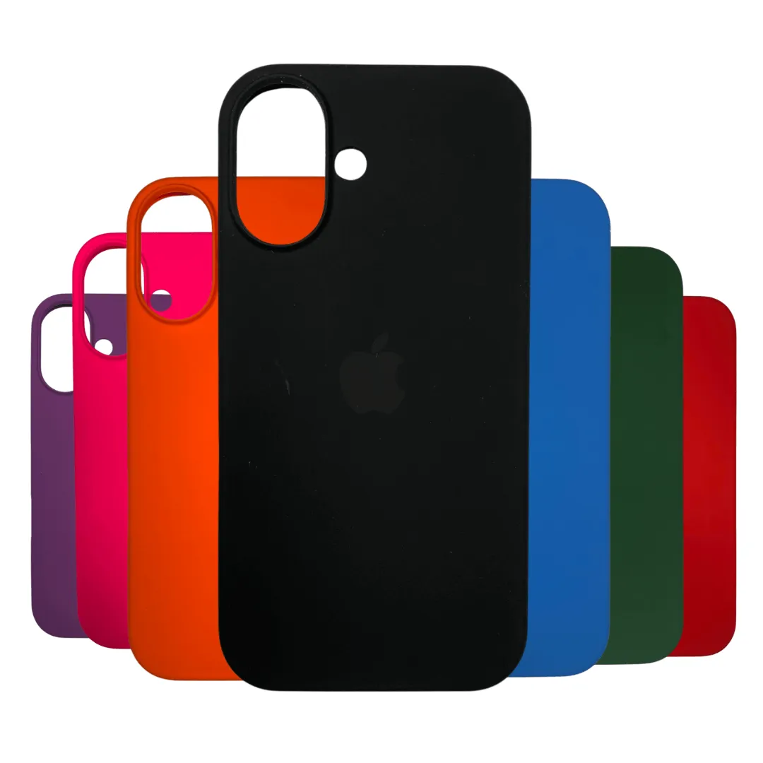 Diversas capinhas de iPhone coloridas.